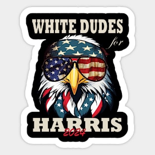 White Dudes for Harris 2024 Sticker